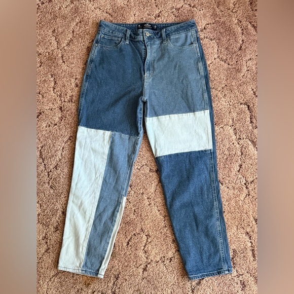 Hollister-{Size: 9R}- Ultra High Rise Mom Jeans Color Block - Picture 2 of 5